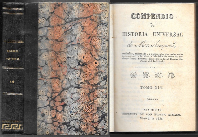 COMPENDIO DE HISTORIA UNIVERSAL DE MR. ANQUETIL TOMO XIV