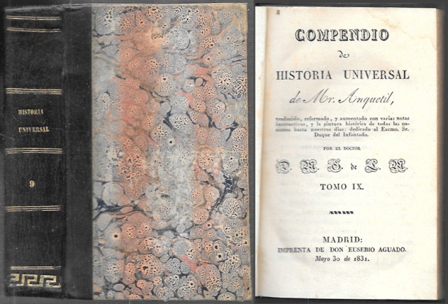COMPENDIO DE HISTORIA UNIVERSAL DE MR. ANQUETIL TOMO IX