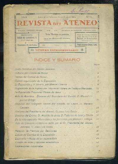 REVISTA DEL ATENEO. JEREZ DE LA FRONTERA