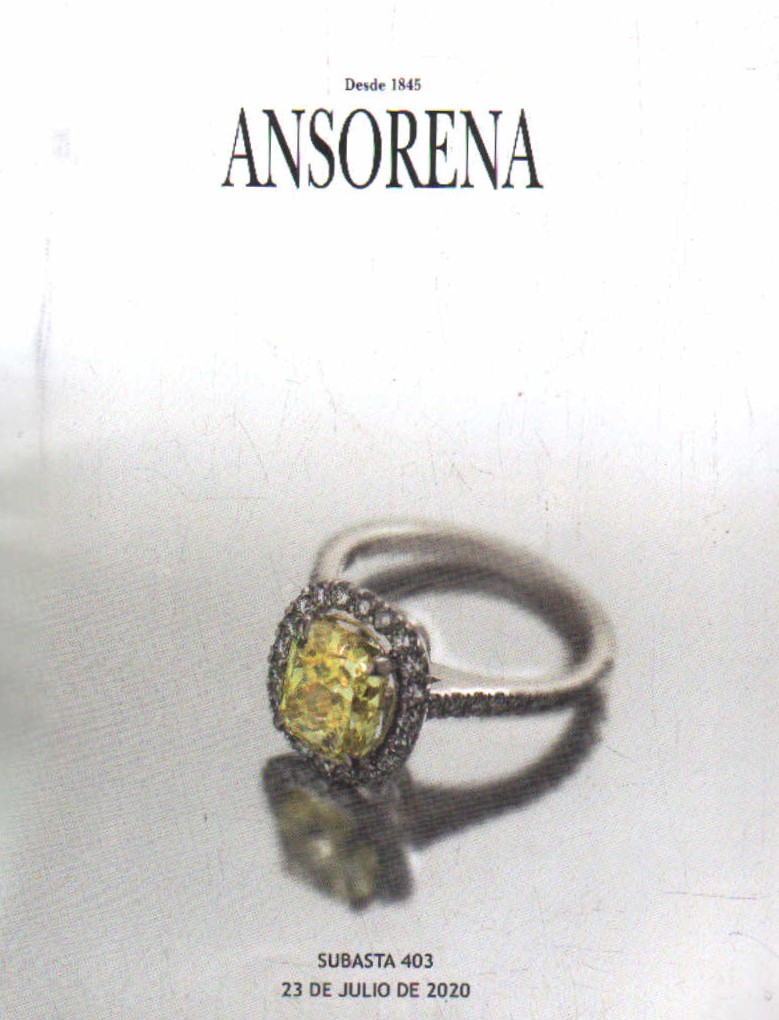 CATÁLOGO ANSORENA. SUBASTA 403, 23 JULIO 2020