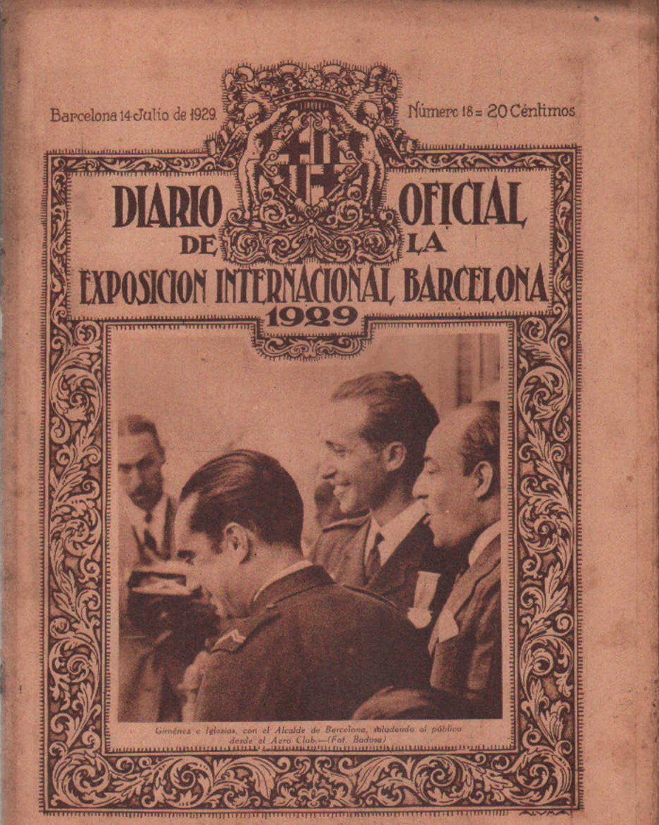 DIARIO OFICIAL DE LA EXPOSICIÓN INTERNACIONAL. BARCELONA 1929. Nº 18