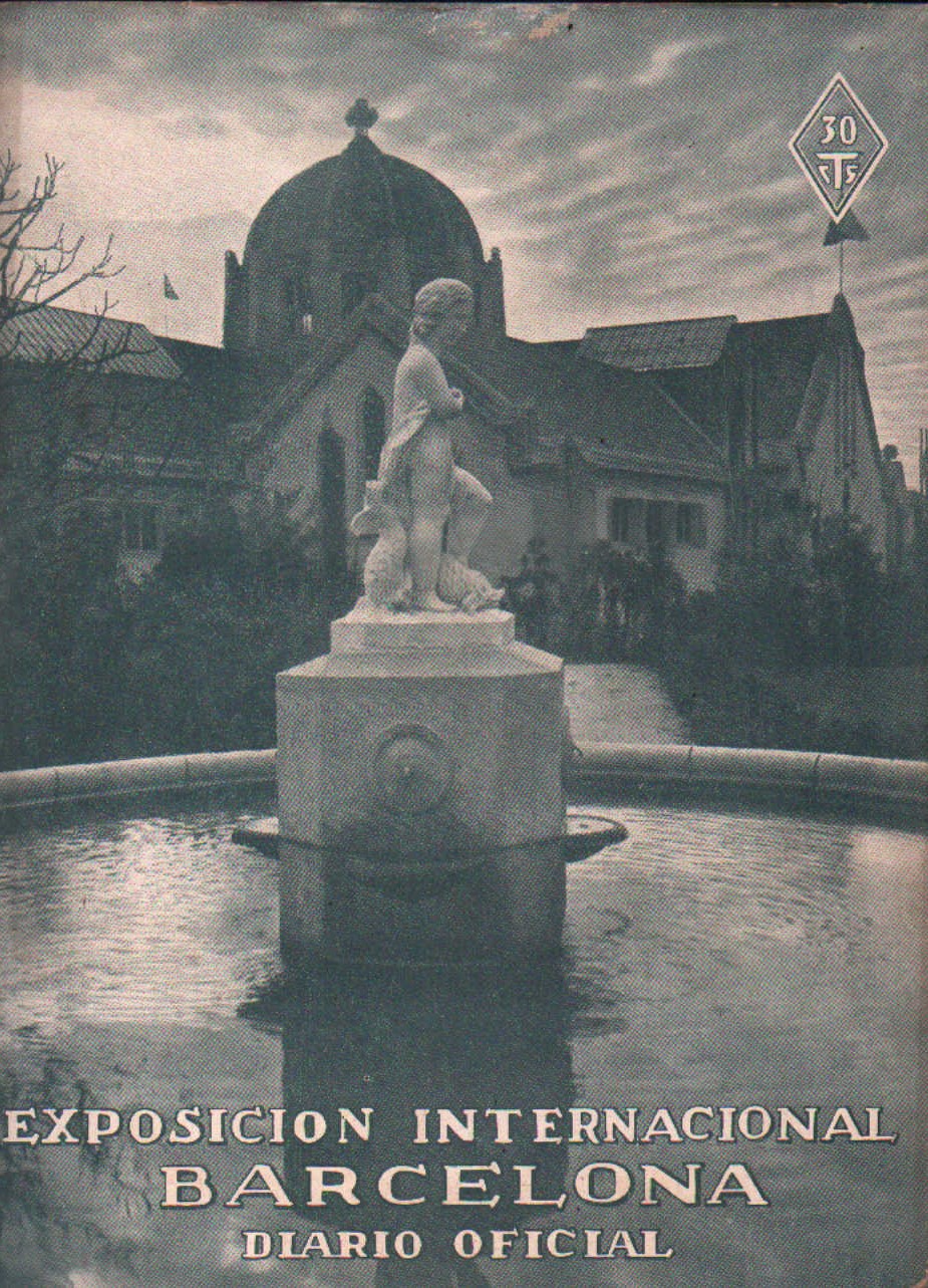 EXPOSICIÓN INTERNACIONAL DE BARCELONA, DIARIO OFICIAL. 16 DE NOVIEMBRE 1929. Nº 37