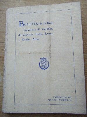 BOLETÍN DE LA REAL ACADEMIA DE CÓRDOBA, DE CIENCIAS,BELLAS ARTES Y NOBLES ARTES. E-J, 1993, Nº124