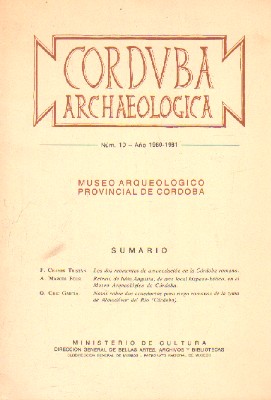 CORDVBA. ARCHAEOLOGICA. NUM. 10, AÑO 1980-1981.