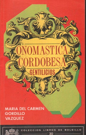 ONOMASTICA CORDOBESA. GENTILICIOS
