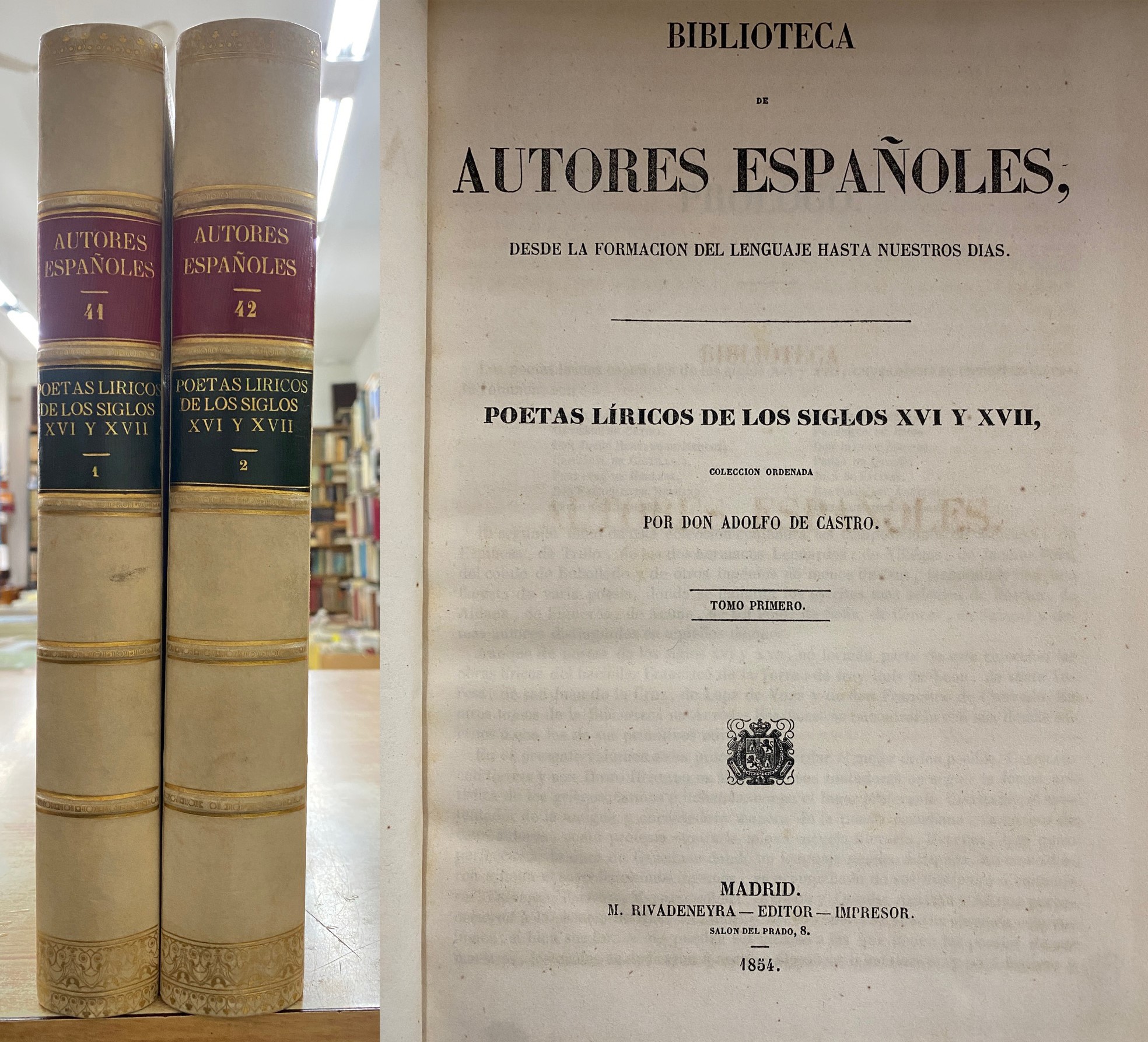 POETAS LÍRICOS DE LOS SIGLOS XVI Y XVII. AUTORES ESPAÑOLES 41- 42 (2 TOMOS)
