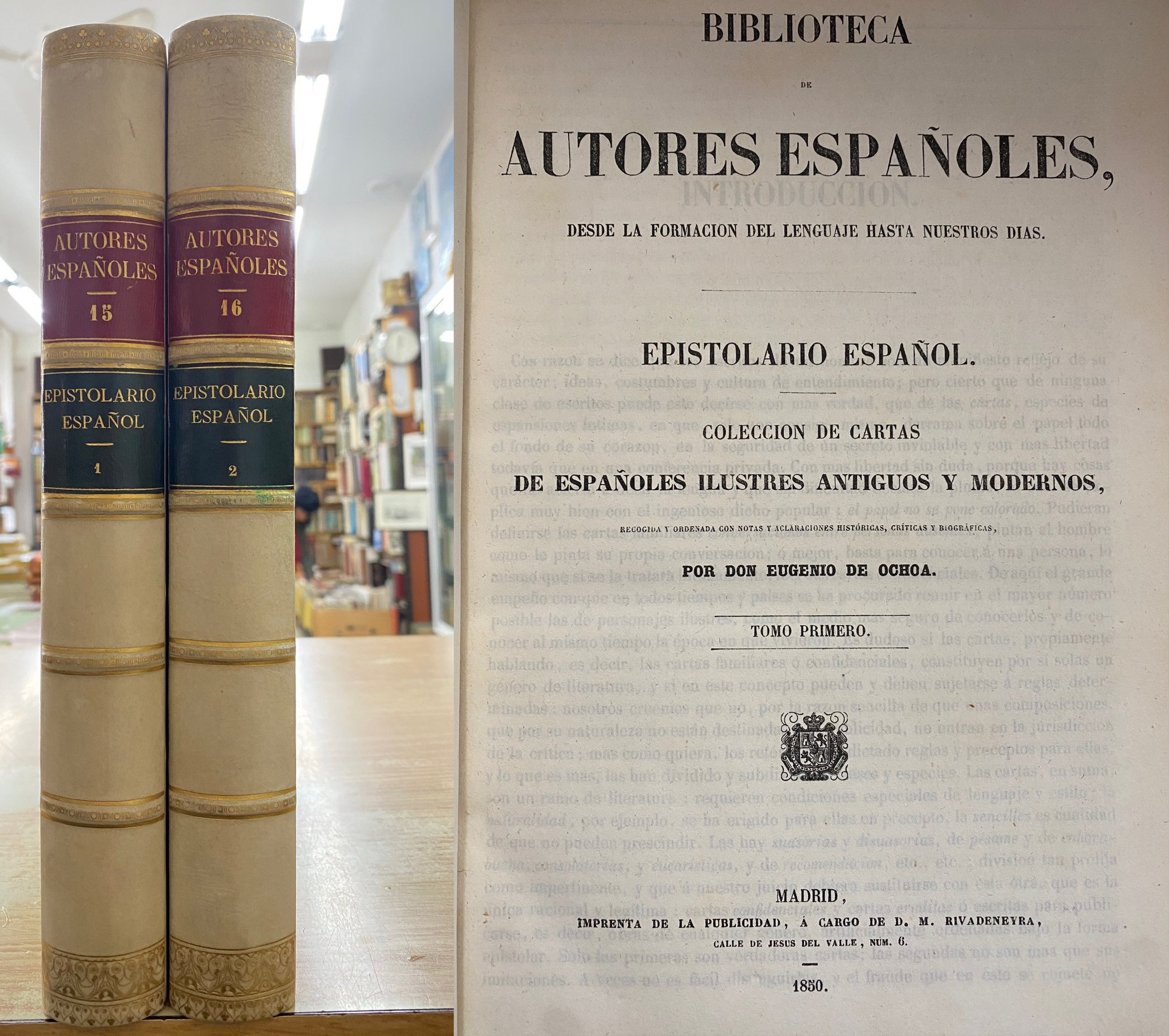 EPISTOLARIO ESPAÑOL. AUTORES ESPAÑOLES 15-16 (2 TOMOS)