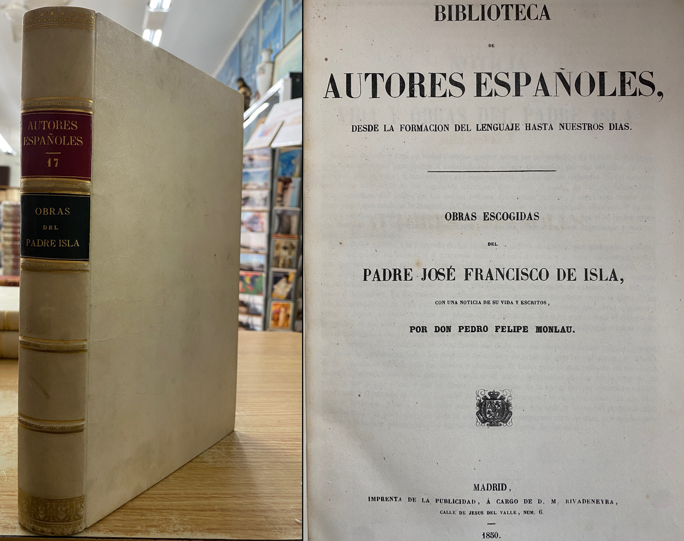 OBRAS ESCOGIDAS DEL PADRE ISLA. AUTORES ESPAÑOLES 17