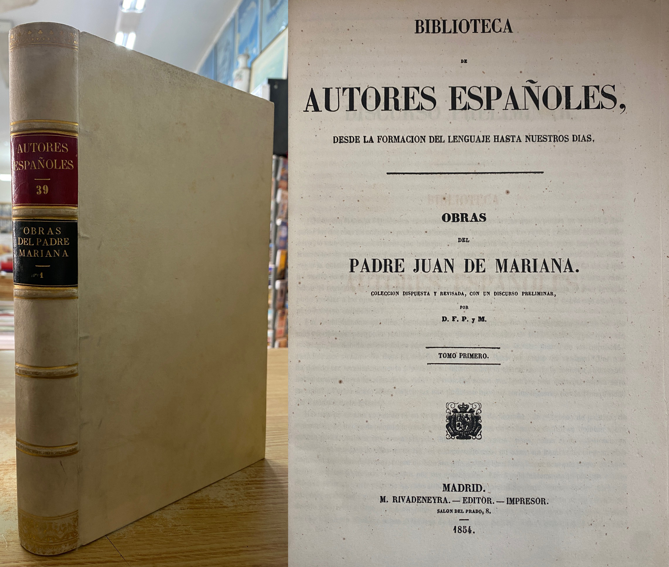 OBRAS DEL PADRE MARIANA, TOMO 1. AUTORES ESPAÑOLES 39