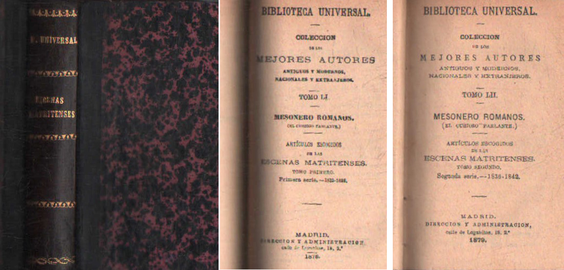 COL. DE LOS MEJORES AUTORES: ESCENAS MARITENSES TOMOS I Y II