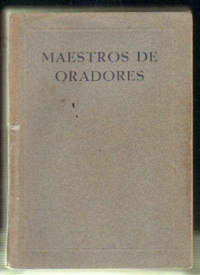 MAESTROS DE ORADORES I TEXTOS