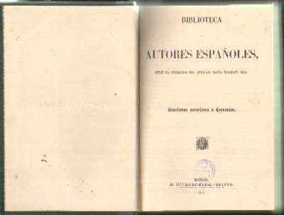 BIBLIOTECA DE AUTORES ESPAÑOLES. TOMO III: NOVELISTAS ANTERIORES A CERVANTES