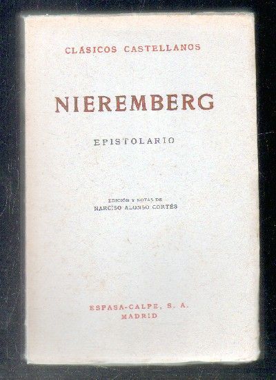 NIEREMBERG. EPISTOLARIO.