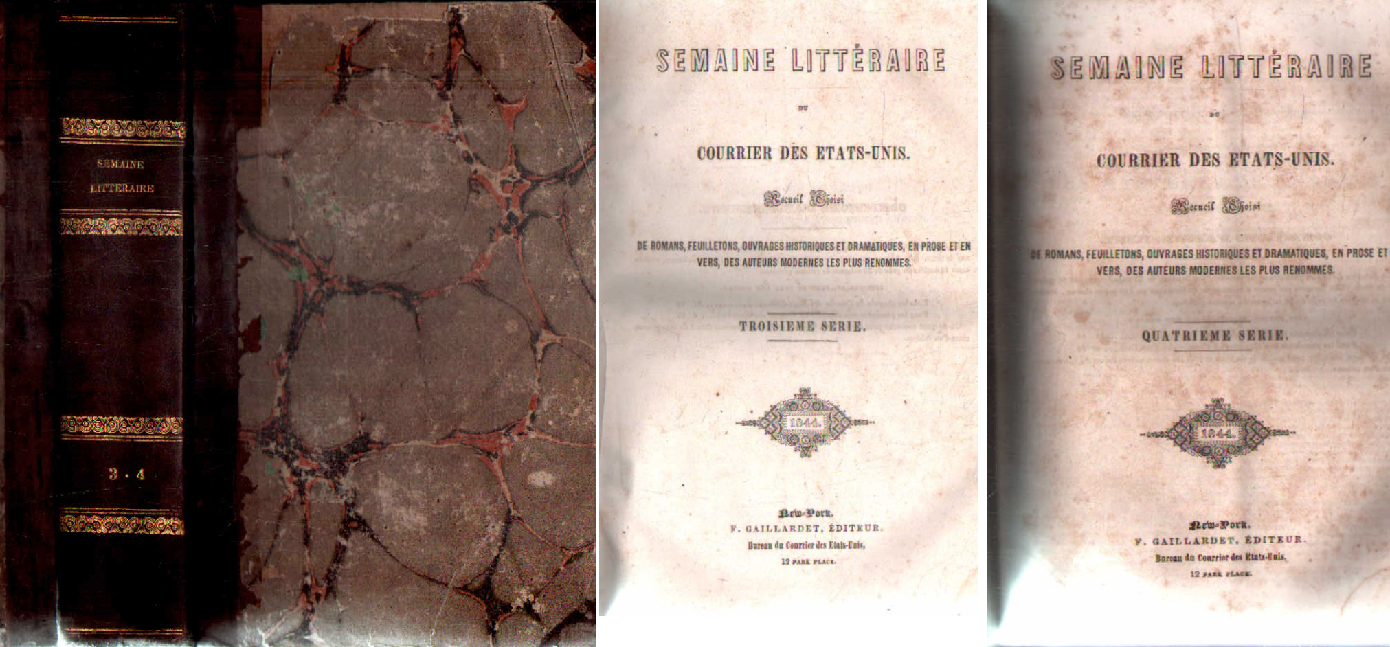 SEMAINE LITTERAIRE DU CURRIER DES ETATS-UNIS. TROISIEME - CUATRIEME SERIE
