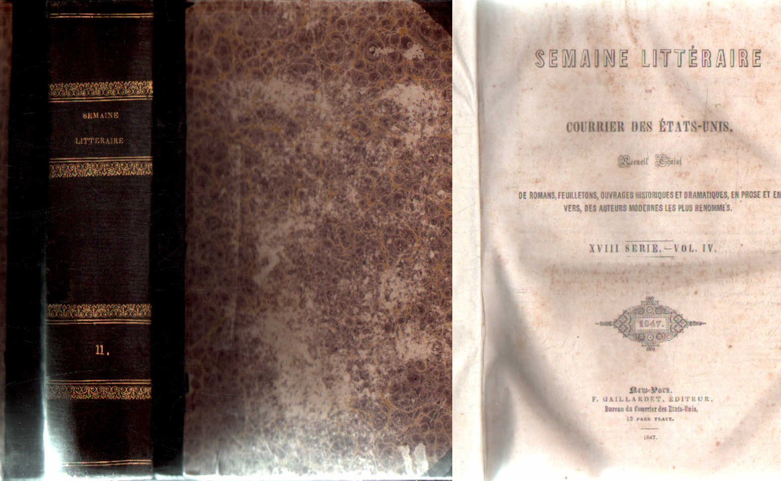 SEMAINE LITTERAIRE DU CURRIER DES ETATS-UNIS. XVIII SERIE VOL. IV