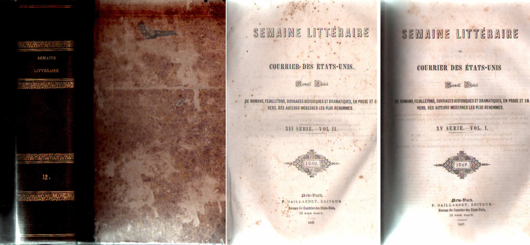 SEMAINE LITTERAIRE DU CURRIER DES ETATS-UNIS. XII - XV SERIE VOL. II - I