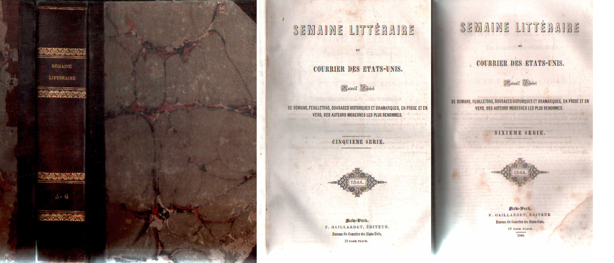 SEMAINE LITTERAIRE DU CURRIER DES ETATS-UNIS. CINQUIEME - SIXIEME SERIE