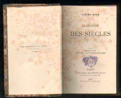 LA LEGENDE DES SIECLES. PREMIERE SERIE: HISTOIRE - LES PETITES EPOPEES
