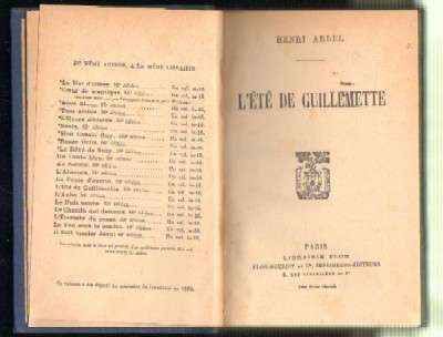L'ETE DE GUILLEMETTE