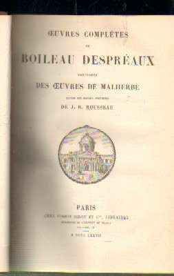MALHERBE BOILEAU DESPREAUX.