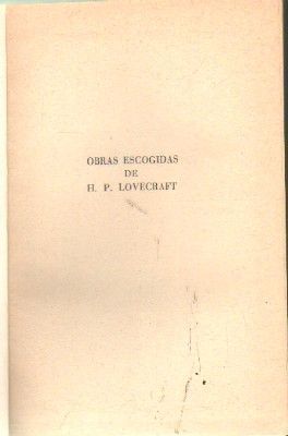 OBRAS ESCOGIDAS DE H.P.LOVECRAFT.