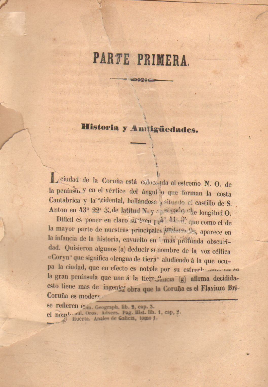 HISTORIA Y DESCRIPCION DE LA CORUÑA