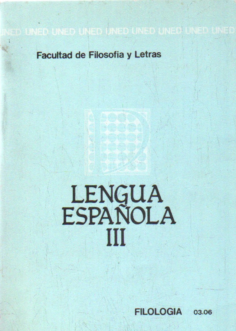 LENGUA ESPAÑOLA III