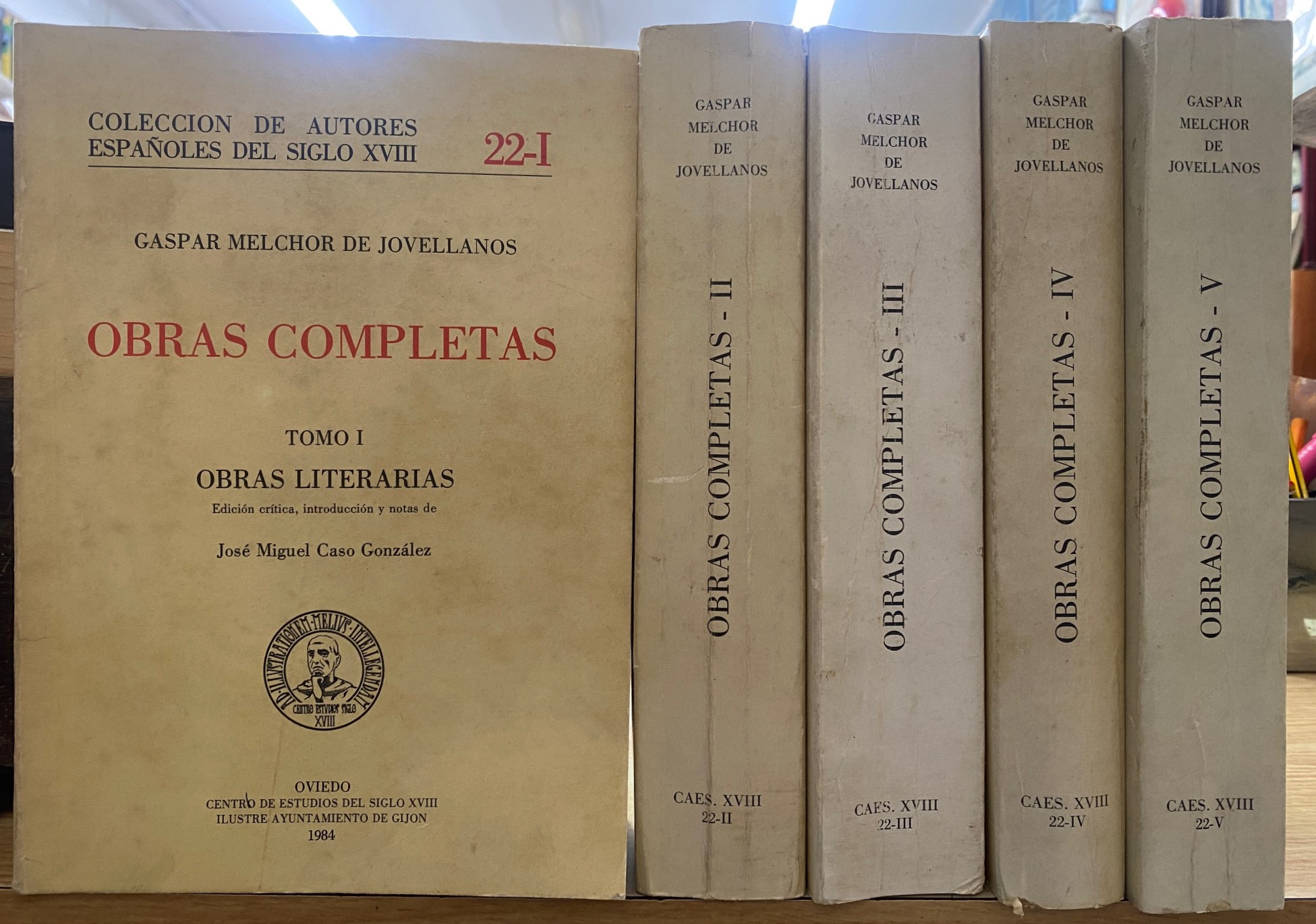 GASPAR MELCHOR DE JOVELLANOS OBRAS COMPLETAS (5 TOMOS)