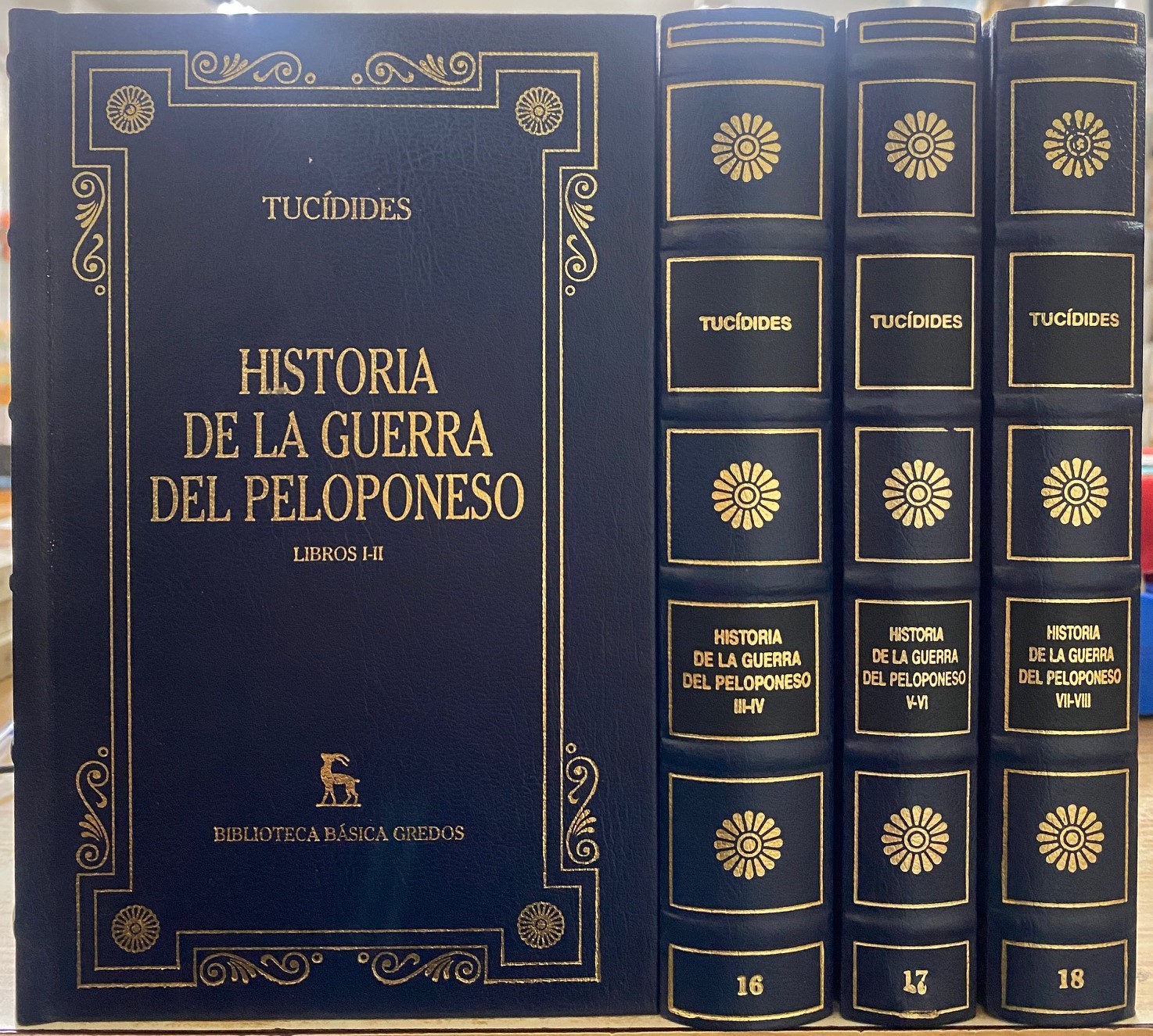 BIBLIOTECA BÁSICA GREDOS: HISTORIA DE LA GUERRA DEL PELOPONESO. TUCÍDIDES (4 TOMOS)
