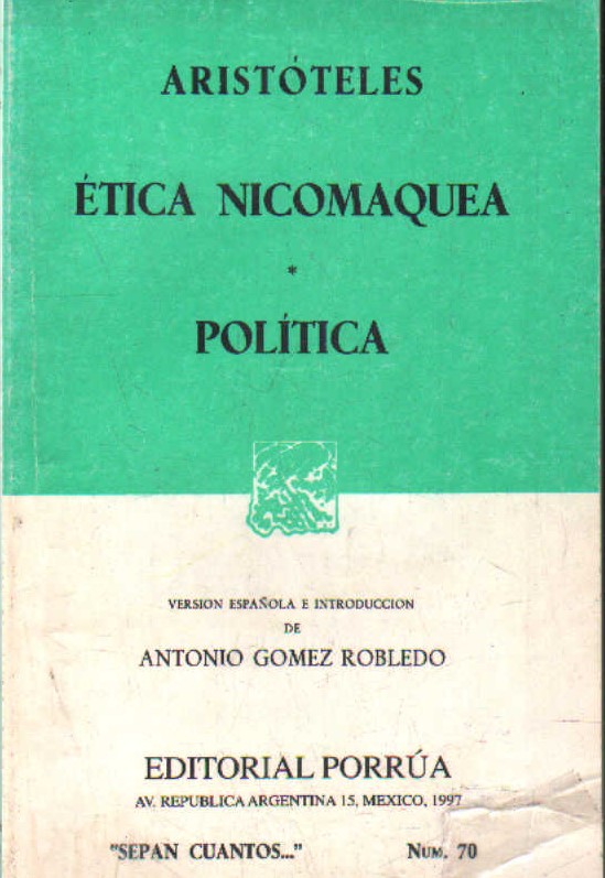 ÉTICA NICOMAQUEA - POLÍTICA