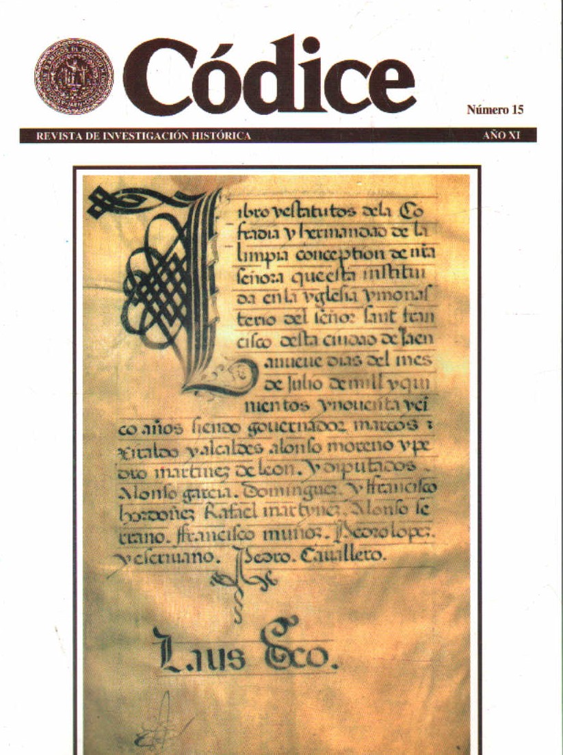 CÓDICE, REVISTA DE INVESTIGACIÓN HISTÓRICA NÚMERO 15