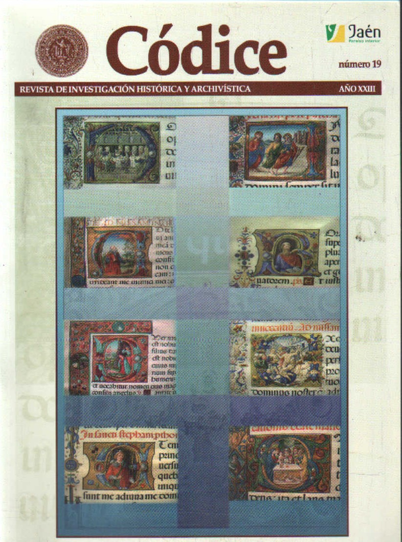 CÓDICE, REVISTA DE INVESTIGACIÓN HISTÓRICA Y ARCHIVISTA NÚMERO 19