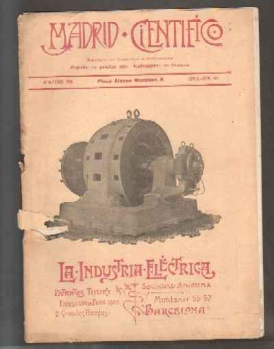 MADRID CIENTÍFICO, REVISTA DE CIENCIAS E INDUSTRIAS. AÑO X,NÚM.431. 30-OCTUBRE-1903