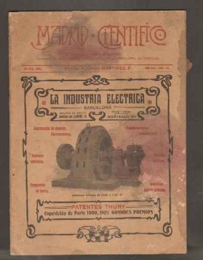 MADRID CIENTÍFICO, REVISTA DE CIENCIAS E INDUSTRIAS. AÑO XIII,NÚM.529. 20-JULIO-1906.