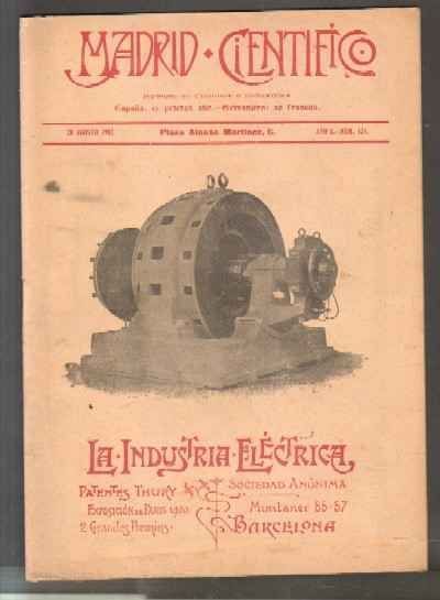 MADRID CIENTÍFICO, REVISTA DE CIENCIAS E INDUSTRIAS. AÑO X,NÚM.424. 20 SEPTIEMBRE-1903.