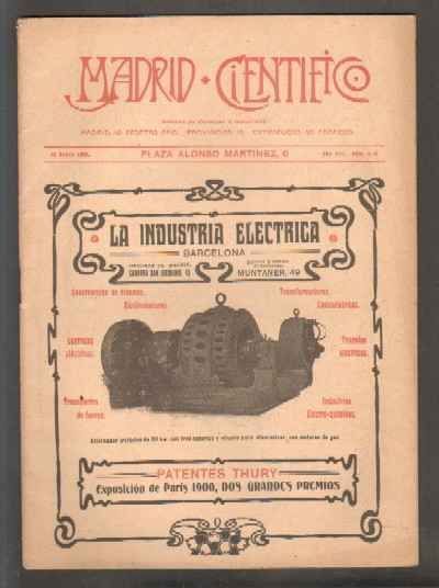 MADRID CIENTÍFICO, REVISTA DE CIENCIAS E INDUSTRIAS. AÑO XIII,NÚM.510. 10 ENERO-1906.