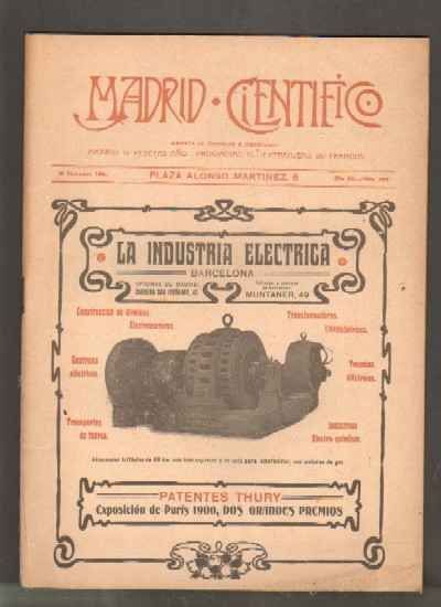 MADRID CIENTÍFICO, REVISTA DE CIENCIAS E INDUSTRIAS. AÑO XII,NÚM.509. 30 DICIEMBRE-1905.