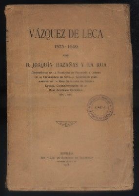 VAZQUEZ DE LECA, 1573 - 1649.