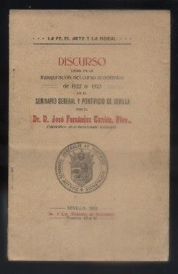 DISCURSO LEIDO EN LA INAUGURACION DEL CURSO ACADEMICO DE 1922 AL 1923 EN EL ….