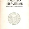 ARCHIVO HISPALENSE. REVISTA HISTÓRICA, LITERARIA Y ARTÍSTICA. 2ª ÉPOCA 1975 TOMO LVIII Nº 177