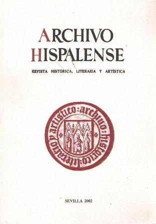 REVISTA ARCHIVO HISPALENSE  SEVILLA 2002 TOMO LXXXV NÚM. 258 2º EPOCA