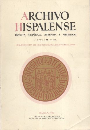 ARCHIVO HISPALENSE REVISTA HISTORICA, LITERARIA Y ARTISTICA AÑO 1986 1ª EPOCA