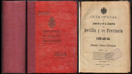 GUIA OFICIAL DEL COMERCIO Y LA INDUSTRIA DE SEVILLA Y SU PROVINCIA  1924