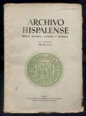 ARCHIVO HISPALENSE. REVISTA HISTÓRICA, LITERARIA Y ARTÍSTICA. 2ª ÉPOCA. AÑO 1945. TOMO V. Nº 14.