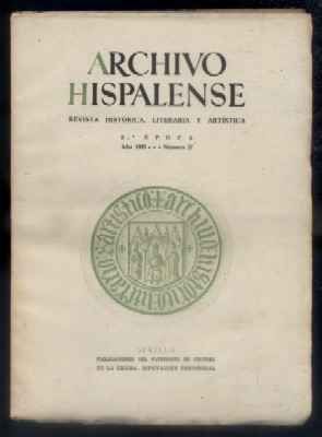 ARCHIVO HISPALENSE. REVISTA HISTÓRICA, LITERARIA Y ARTÍSTICA. 2ª ÉPOCA. AÑO 1953.TOMO XVIII.