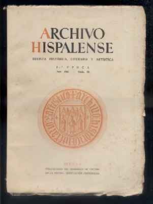 ARCHIVO HISPALENSE. REVISTA HISTÓRICA, LITERARIA Y ARTÍSTICA. 2ª ÉPOCA. AÑO 1957.TOMO XXVII. Nº 86.