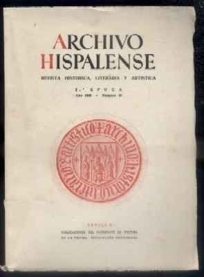 ARCHIVO HISPALENSE. REVISTA HISTÓRICA, LITERARIA Y ARTÍSTICA. 2ª ÉPOCA. AÑO 1959. TOMO XXXI.Nº 97.
