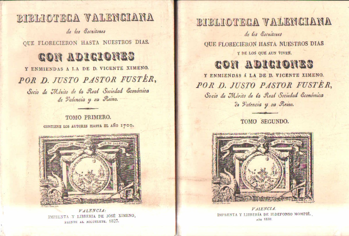 BIBLIOTECA VALENCIANA DE LOS ESCRITORES QUE FLORECIERON HASTA NUESTROS DIAS