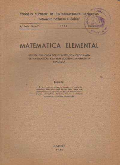 MATEMATICA ELEMENTAL
