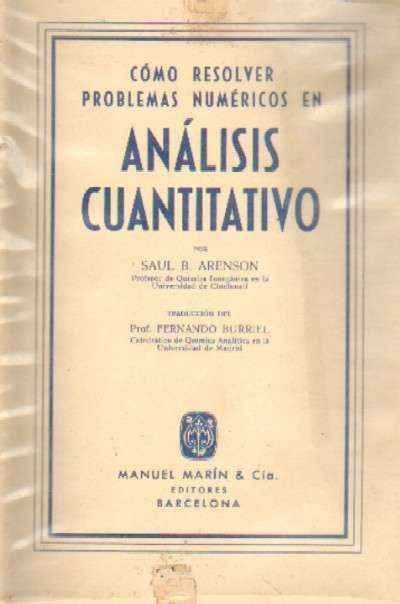 COMO RESOLVER PROBLEMAS NUMERICOS EN ANALISIS CUANTITATIVO